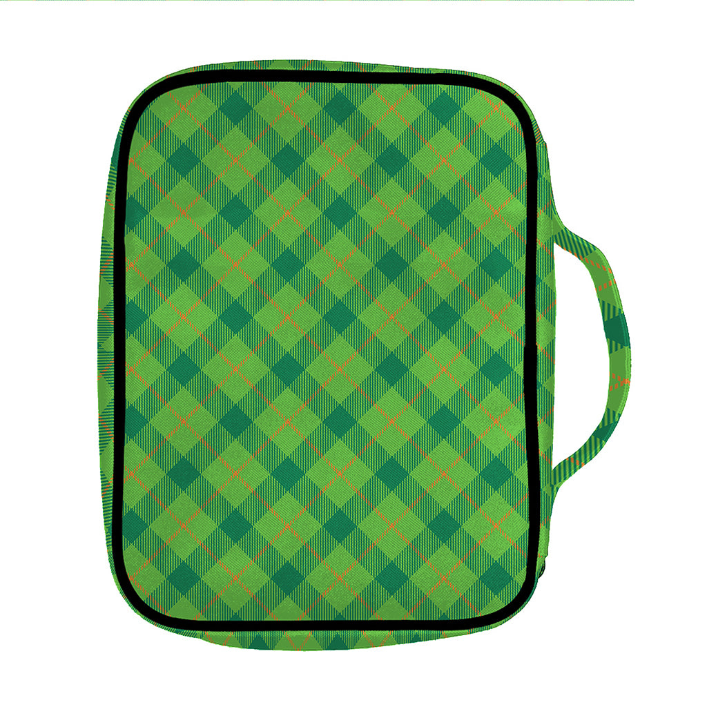 Saint Patrick's Day Scottish Plaid Print Front Pocket Bible Bag