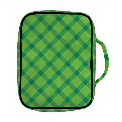 Saint Patrick's Day Scottish Plaid Print Front Pocket Bible Bag