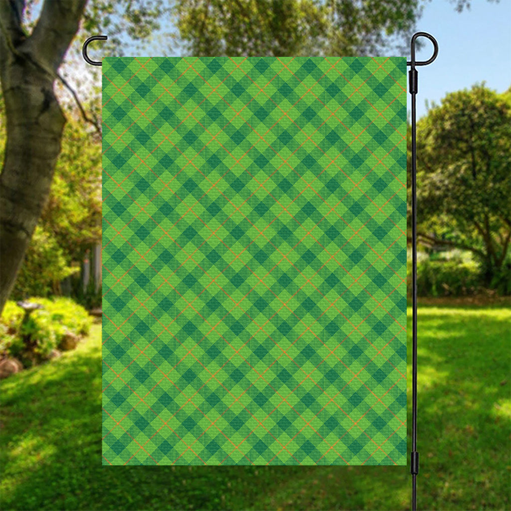 Saint Patrick's Day Scottish Plaid Print Garden Flag