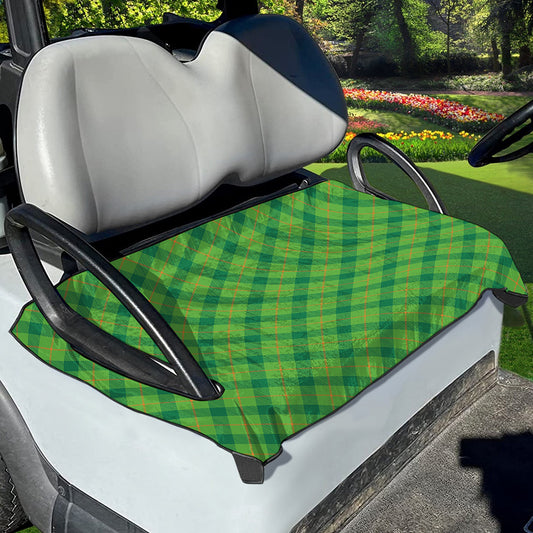 Saint Patrick's Day Scottish Plaid Print Golf Cart Seat Cover