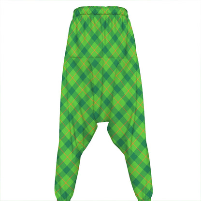 Saint Patrick's Day Scottish Plaid Print Hammer Pants