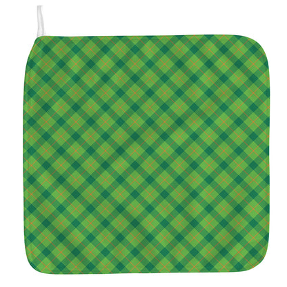 Saint Patrick's Day Scottish Plaid Print Hand Towel