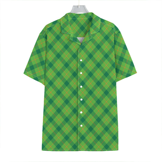 Saint Patrick's Day Scottish Plaid Print Hawaiian Shirt