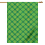 Saint Patrick's Day Scottish Plaid Print House Flag