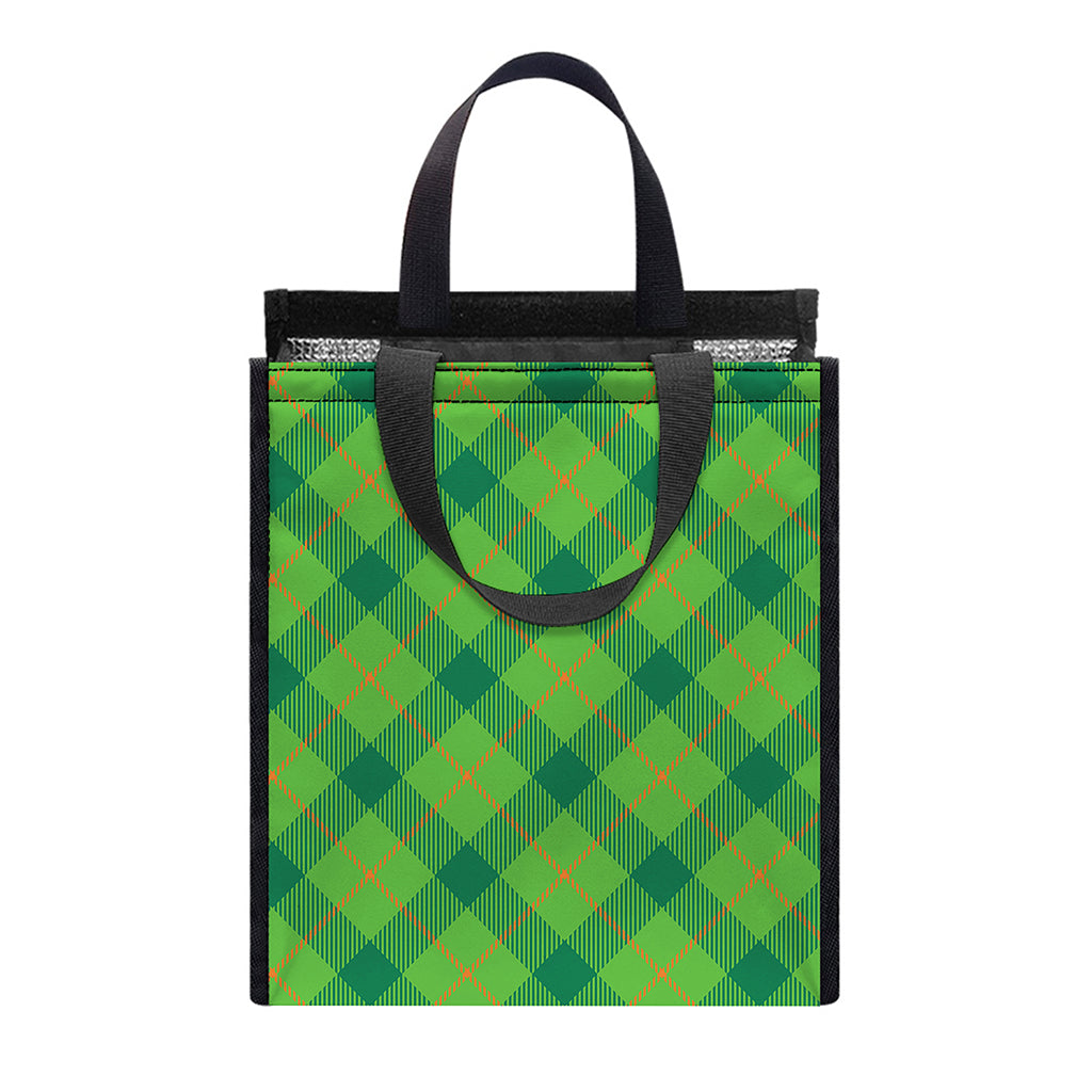 Saint Patrick's Day Scottish Plaid Print Insulated Lunch Tote