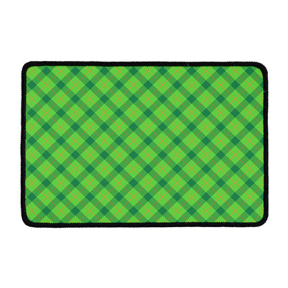 Saint Patrick's Day Scottish Plaid Print Kitchen Mat