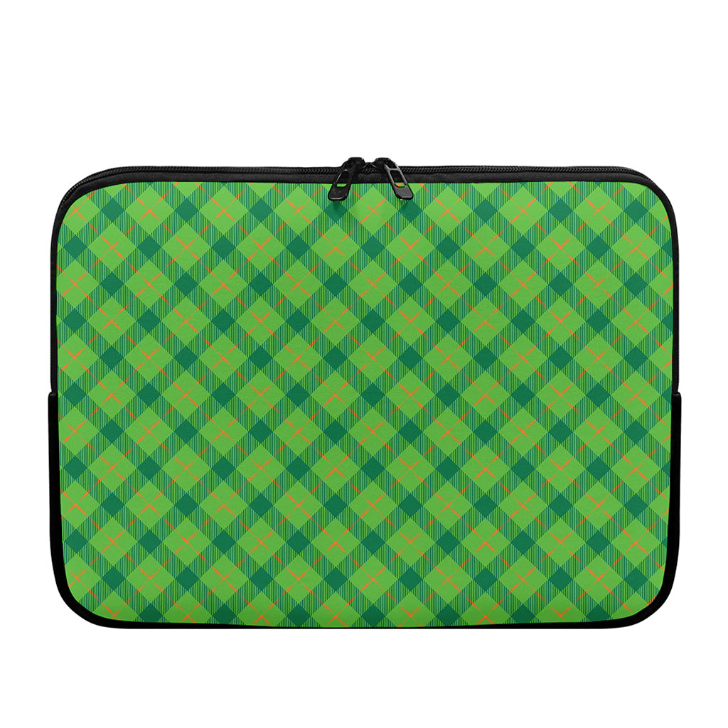 Saint Patrick's Day Scottish Plaid Print Laptop Sleeve