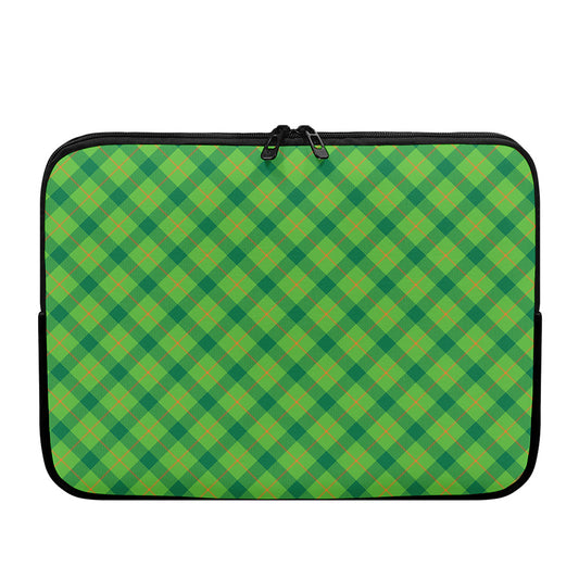 Saint Patrick's Day Scottish Plaid Print Laptop Sleeve