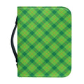 Saint Patrick's Day Scottish Plaid Print Leather Bible Cover