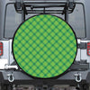 Saint Patrick's Day Scottish Plaid Print Leather Spare Tire Cover