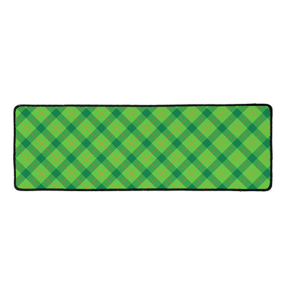 Saint Patrick's Day Scottish Plaid Print Long Kitchen Mat