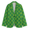 Saint Patrick's Day Scottish Plaid Print Men's Blazer