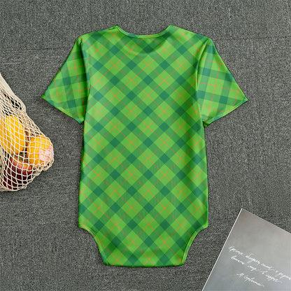 Saint Patrick's Day Scottish Plaid Print Men's Bodysuit