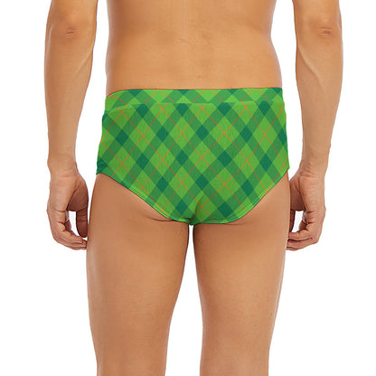 Saint Patrick's Day Scottish Plaid Print Men's Briefs