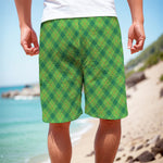 Saint Patrick's Day Scottish Plaid Print Men's Cargo Shorts
