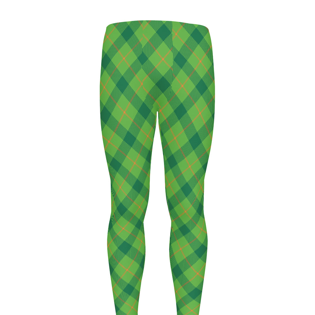 Saint Patrick's Day Scottish Plaid Print Men's leggings