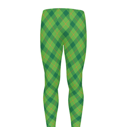 Saint Patrick's Day Scottish Plaid Print Men's leggings