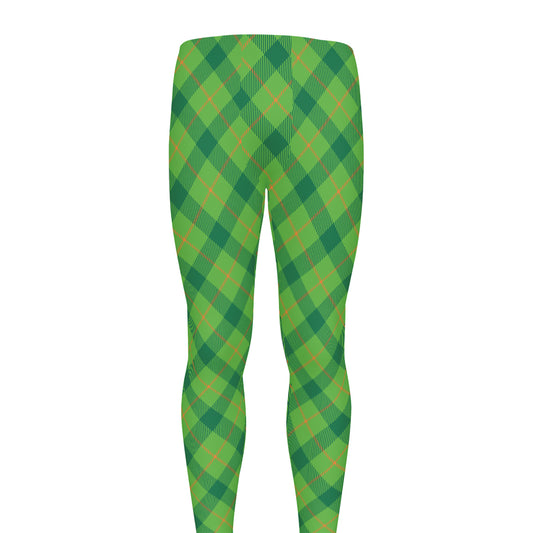 Saint Patrick's Day Scottish Plaid Print Men's leggings