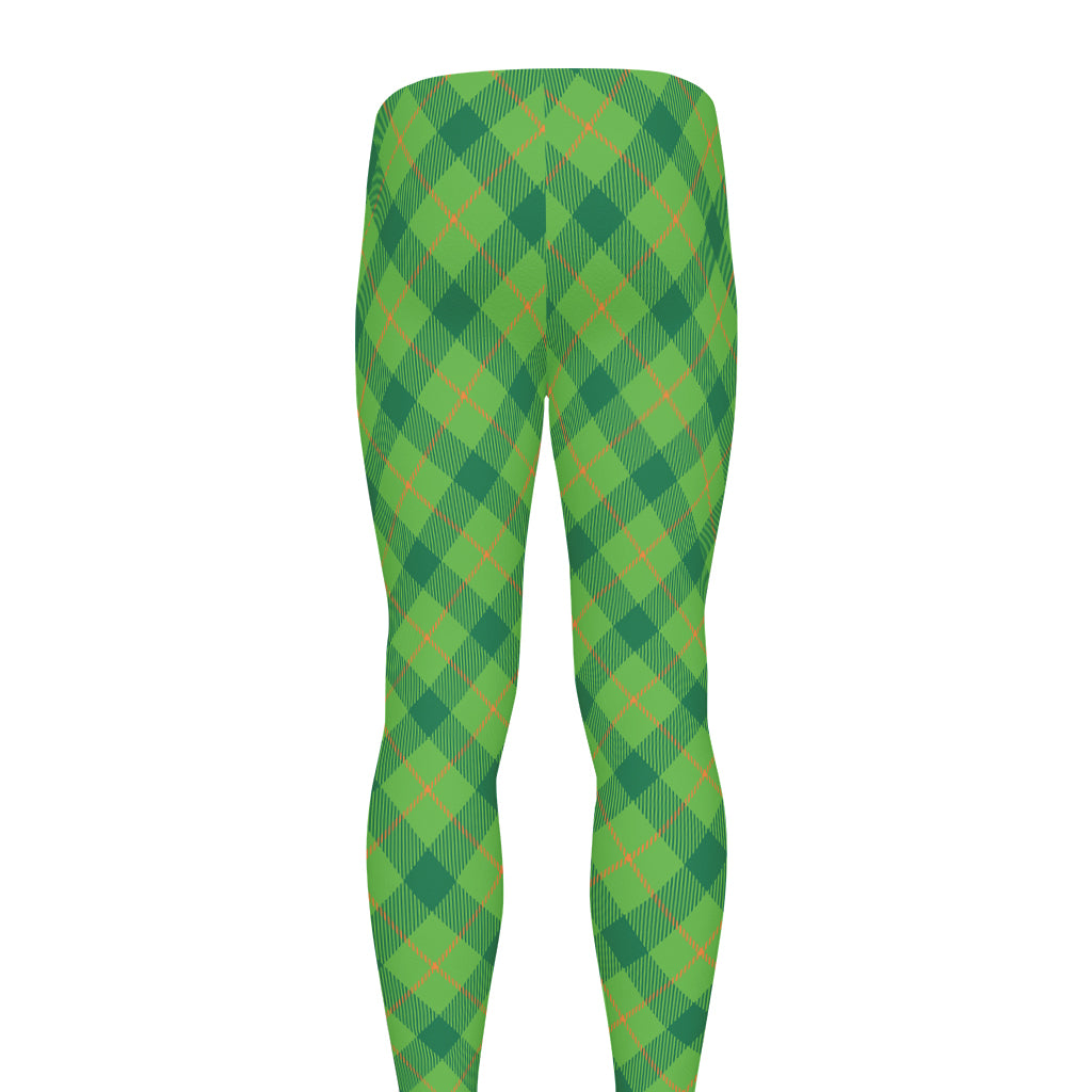Saint Patrick's Day Scottish Plaid Print Men's leggings