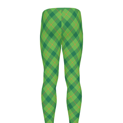 Saint Patrick's Day Scottish Plaid Print Men's leggings