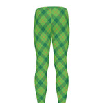 Saint Patrick's Day Scottish Plaid Print Men's leggings
