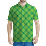 Saint Patrick's Day Scottish Plaid Print Men's Polo Shirt