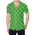 Saint Patrick's Day Scottish Plaid Print Men's Shirt