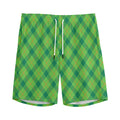 Saint Patrick's Day Scottish Plaid Print Men's Athletic Shorts