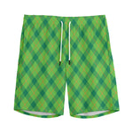 Saint Patrick's Day Scottish Plaid Print Men's Sports Shorts
