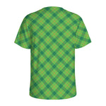 Saint Patrick's Day Scottish Plaid Print Men's Sports T-Shirt
