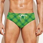Saint Patrick's Day Scottish Plaid Print Men's Swim Briefs