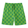 Saint Patrick's Day Scottish Plaid Print Men's Swim Trunks