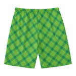 Saint Patrick's Day Scottish Plaid Print Men's Swim Trunks