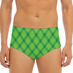 Saint Patrick's Day Scottish Plaid Print Men's Triangle Swim Briefs