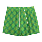 Saint Patrick's Day Scottish Plaid Print Mesh Shorts