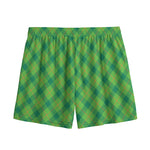 Saint Patrick's Day Scottish Plaid Print Mesh Shorts