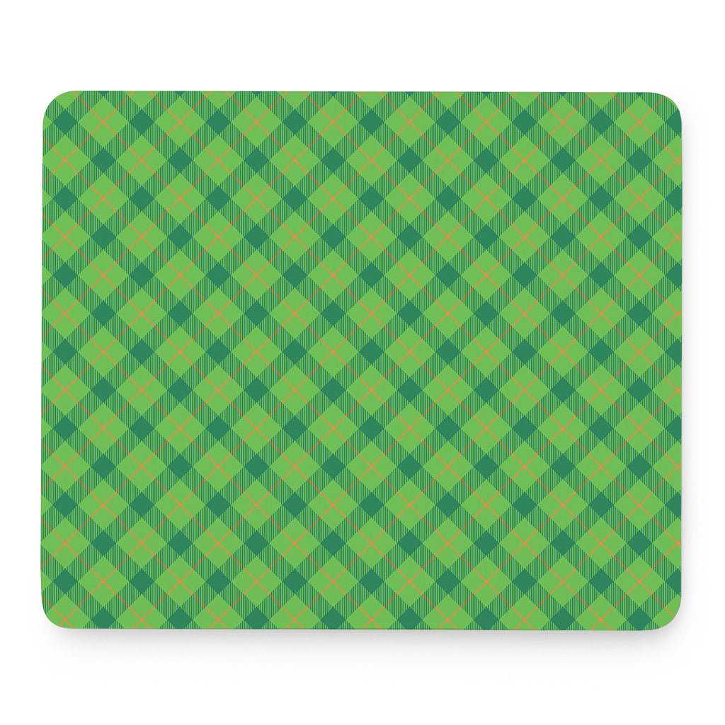 Saint Patrick's Day Scottish Plaid Print Mouse Pad