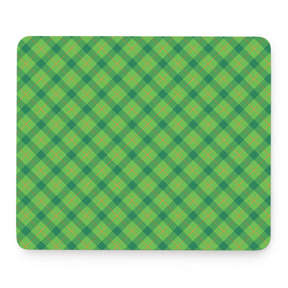 Saint Patrick's Day Scottish Plaid Print Mouse Pad