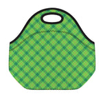 Saint Patrick's Day Scottish Plaid Print Neoprene Lunch Bag