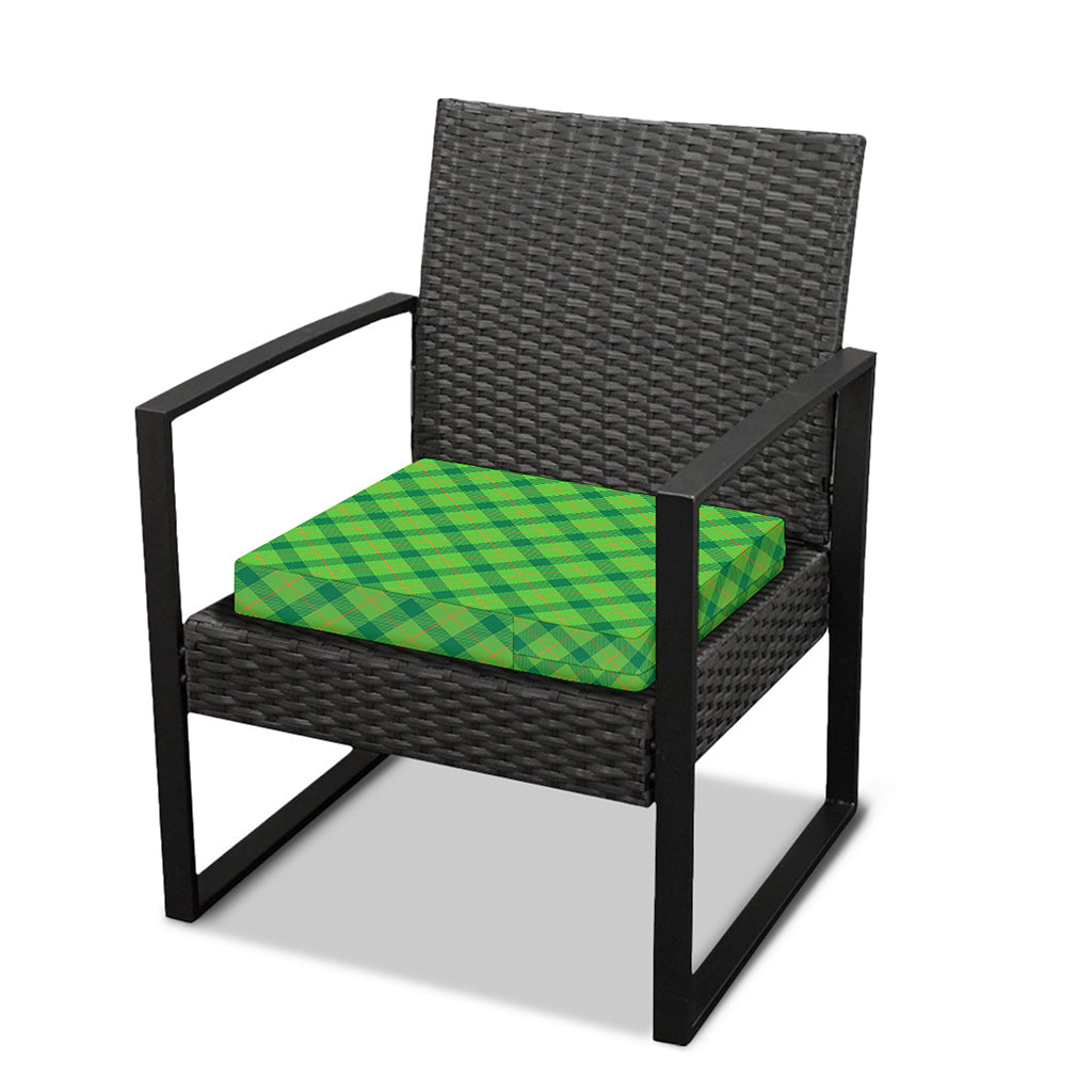 Saint Patrick's Day Scottish Plaid Print Outdoor Seat Cushion Cover