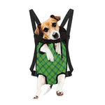 Saint Patrick's Day Scottish Plaid Print Pet Carrier Backpack