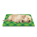 Saint Patrick's Day Scottish Plaid Print Pet Cooling Mat Cover