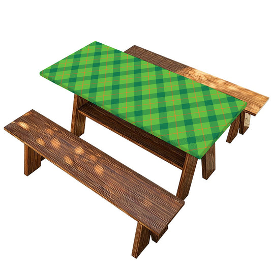Saint Patrick's Day Scottish Plaid Print Picnic Table Cover
