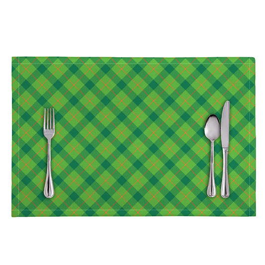 Saint Patrick's Day Scottish Plaid Print Placemat