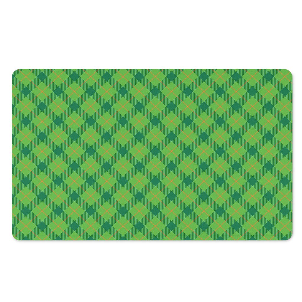 Saint Patrick's Day Scottish Plaid Print Polyester Doormat