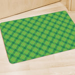 Saint Patrick's Day Scottish Plaid Print Polyester Doormat