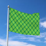 Saint Patrick's Day Scottish Plaid Print Polyester Flag