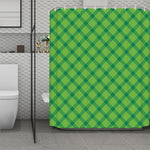 Saint Patrick's Day Scottish Plaid Print Polyester Shower Curtain