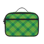 Saint Patrick's Day Scottish Plaid Print Portable Lunch Bag