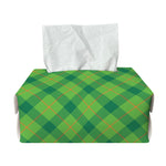 Saint Patrick's Day Scottish Plaid Print Rectangle Tissue Box Cover